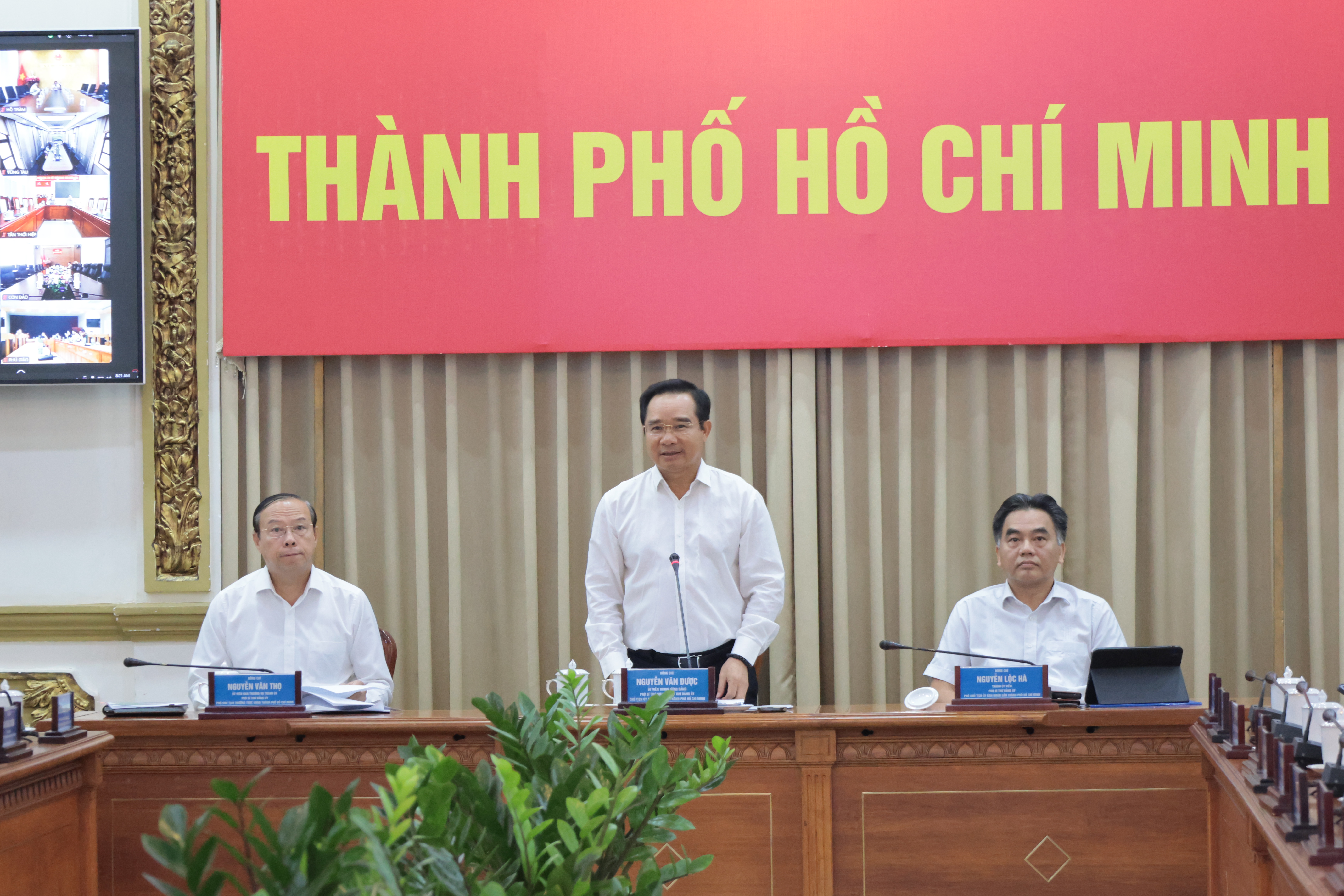 Chủ tịch UBND TP.HCM Nguyễn Văn Được phát biểu tại phiên họp tình hình kinh tế - xã hội Thành phố tháng 7; nhiệm vụ, giải pháp trọng tâm tháng 8/2025 - Ảnh: Cổng thông tin điện tử TP.HCM.