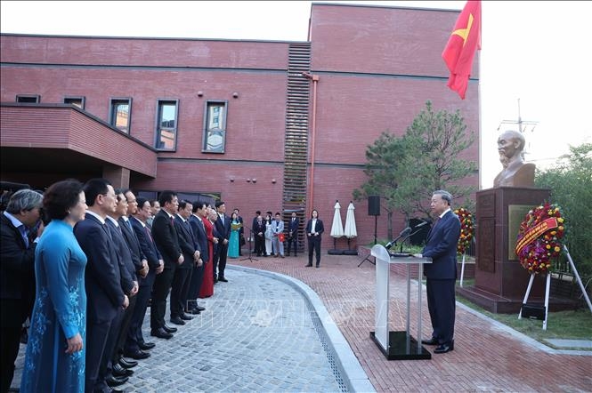 Tổng Bí thư Tô Lâm phát biểu tại buổi lễ. Ảnh: Thống Nhất/TTXVN.