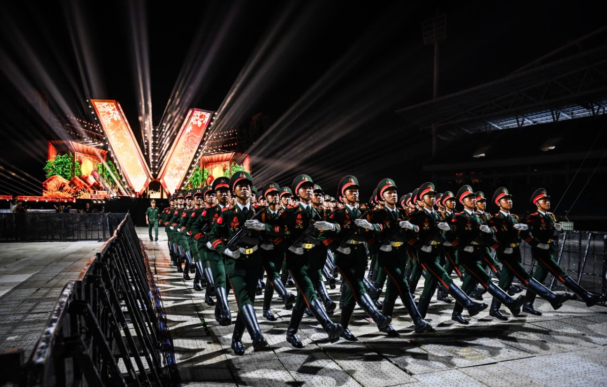 Hình ảnh buổi tổng duyệt chương trình nghệ thuật chính luận 