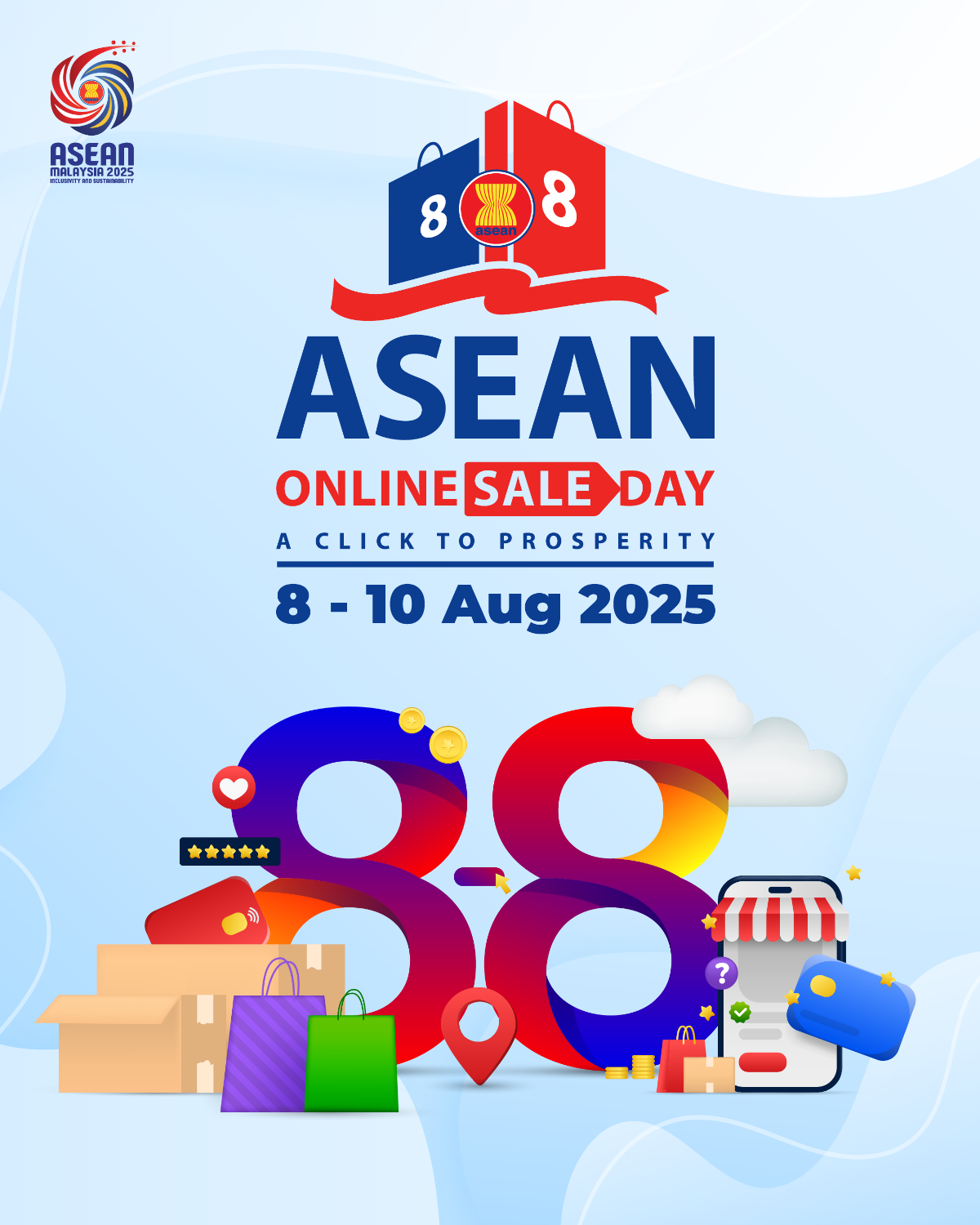 Ngày hội Mua sắm Trực tuyến ASEAN 2025 có chủ đề “A Click To Prosperity”.