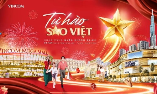Vincom khởi động chiến dịch “Tự hào Sao Việt” - Thắp sáng biểu tượng bán lẻ Việt chào mừng 80 năm Quốc khánh 