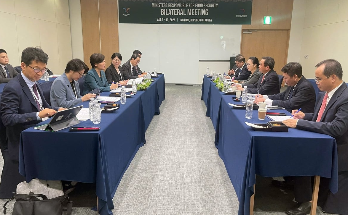 Hội đàm song phương giữa Bộ Nông nghiệp và Môi trường Việt Nam với Bộ Nông&nbsp;nghiệp, Thực phẩm và Nông thôn Hàn Quốc.