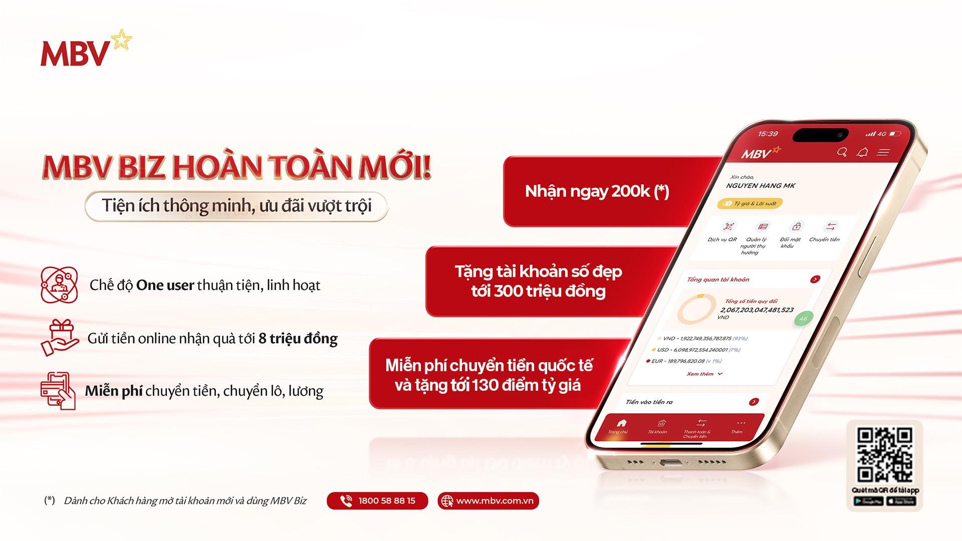 MBV Biz hiện đang triển khai nhiều ưu đãi hấp dẫn, hứa hẹn trở thành trợ thủ 24/7 đắc lực giúp doanh nghiệp quản lý tài chính hiệu quả, tinh gọn.