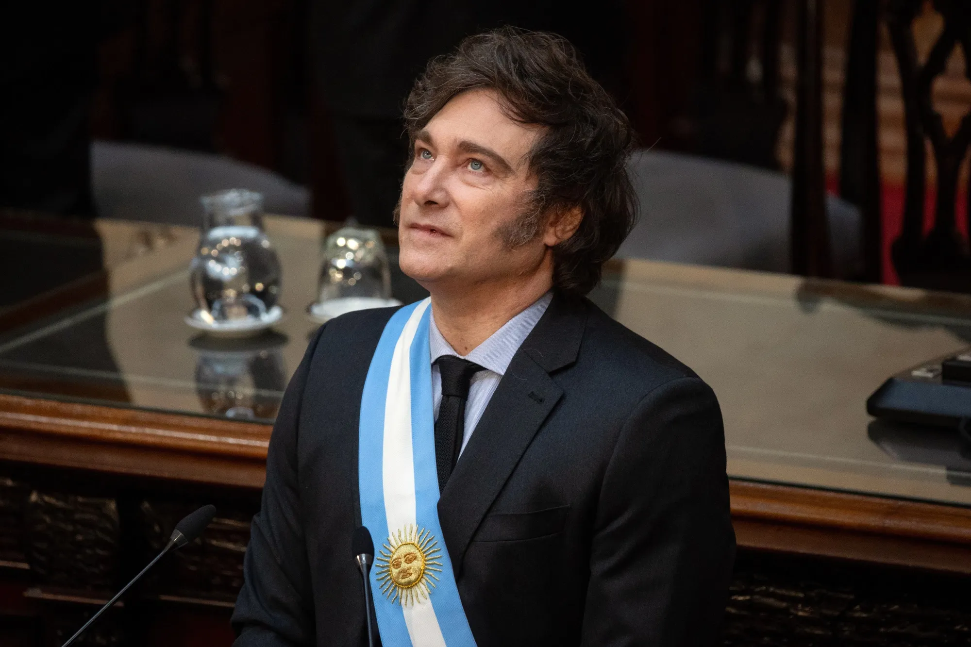 Tổng thống Javier Milei của Argentina - Ảnh: Bloomberg.