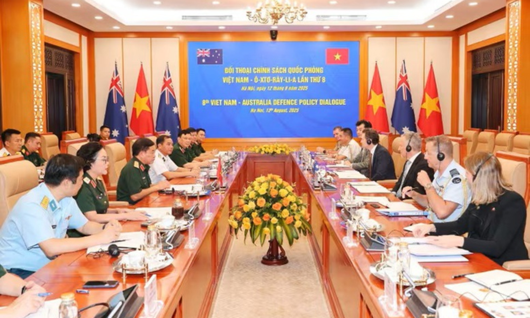 Đối thoại Chính sách Quốc phòng Việt Nam - Australia lần thứ 8 diễn ra vào ngày 12/8 tại trụ sở Bộ Quốc phòng. Ảnh: VGP
