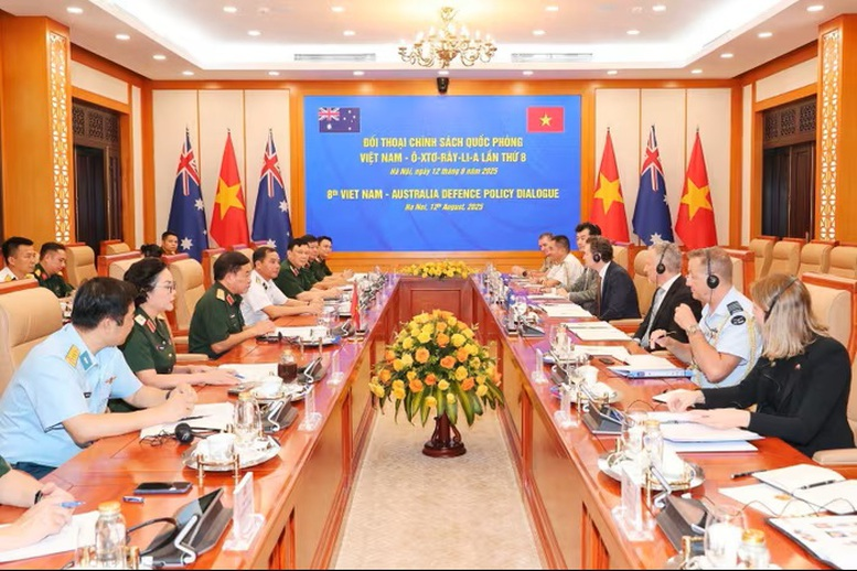 Đối thoại Chính sách Quốc phòng Việt Nam - Australia lần thứ 8 diễn ra vào ngày 12/8 tại trụ sở Bộ Quốc phòng. Ảnh: VGP