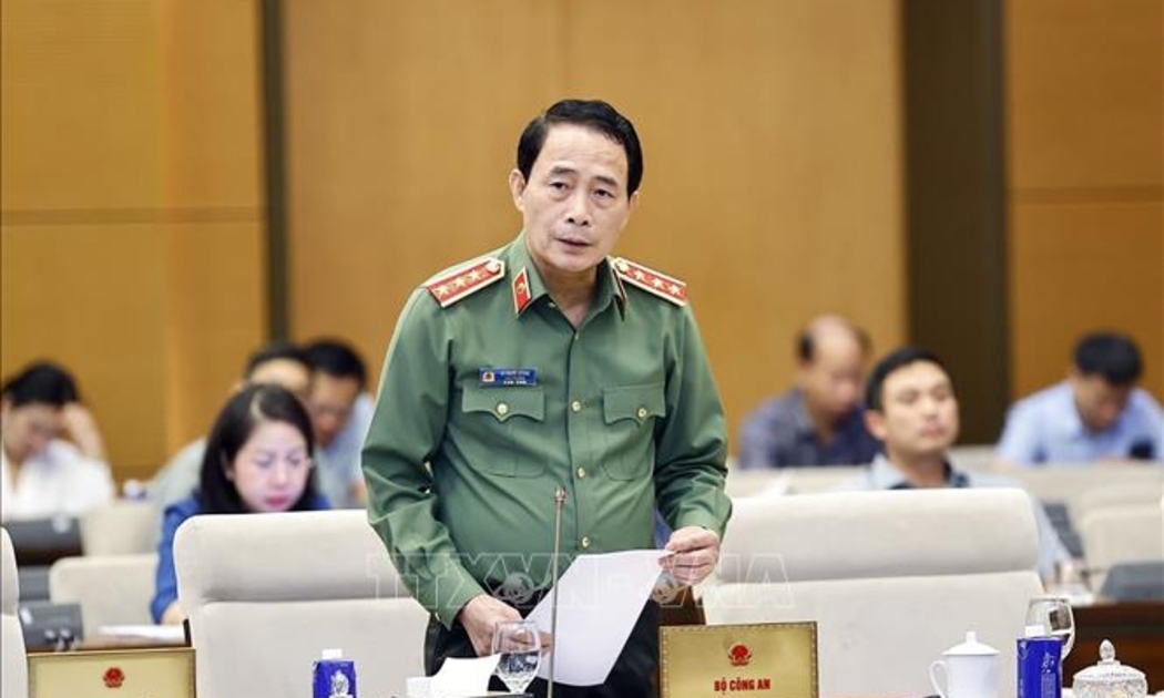 Thượng tướng Lê Quốc Hùng, Thứ trưởng Bộ Công an phát biểu. Ảnh: Doãn Tấn/TTXVN.