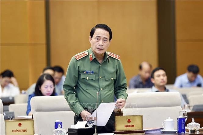 Thượng tướng Lê Quốc Hùng, Thứ trưởng Bộ Công an phát biểu. Ảnh: Doãn Tấn/TTXVN.