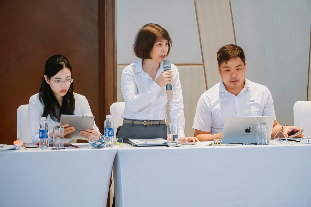 Bà Vũ Thu Thủy, Phó Tổng giám đốc Sở Giao dịch hàng hóa Việt Nam.