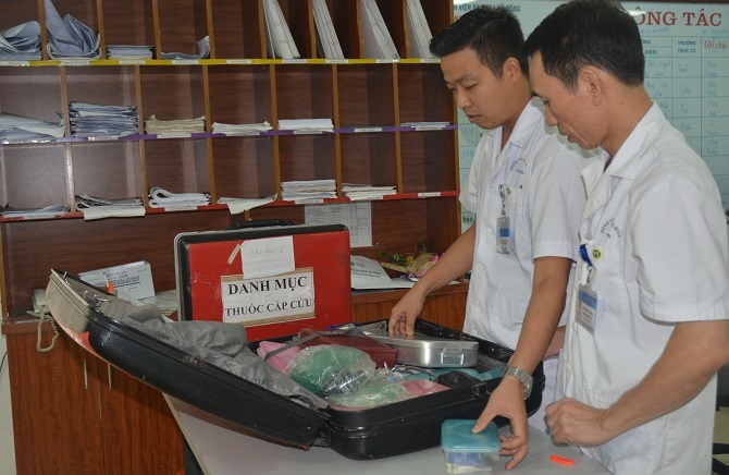 Công tác y tế chuẩn bị cho đại lễ kỷ niệm 80 năm Cách mạng Tháng Tám thành công và Quốc khánh 2/9. Ảnh: Sở Y tế Hà Nội.