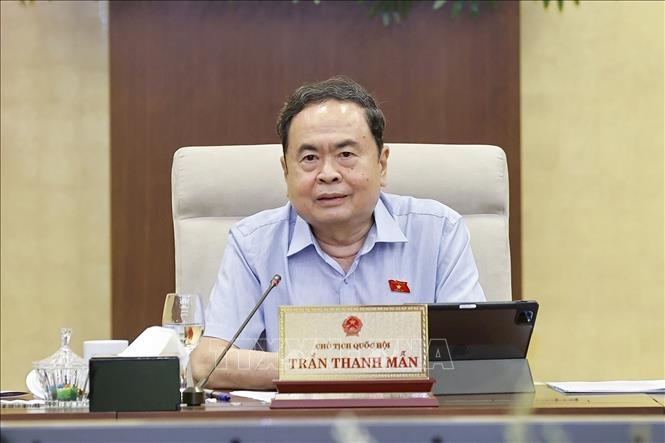 Chủ tịch Quốc hội Trần Thanh Mẫn phát biểu. Ảnh: Doãn Tấn/TTXVN.