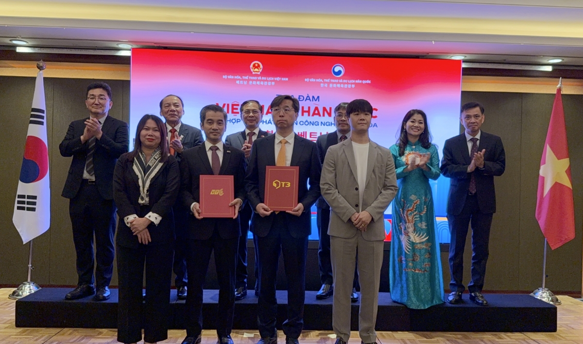 Lễ trao đổi văn kiện hợp tác quan trọng giữa Tổng công ty VTC và T3 Entertaiment hứa hẹn sẽ mở ra giai đoạn phát triển mới cho doanh nghiệp văn hoá hai nước.