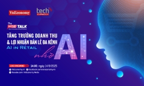 The WISE Talk số 14 với chủ đề “Tăng trưởng Doanh thu & Lợi nhuận Bán lẻ Đa kênh nhờ AI” sẽ được phát sóng trên trang chủ VnEconomy vào 14:00, Thứ Năm, ngày 14/8/2025.