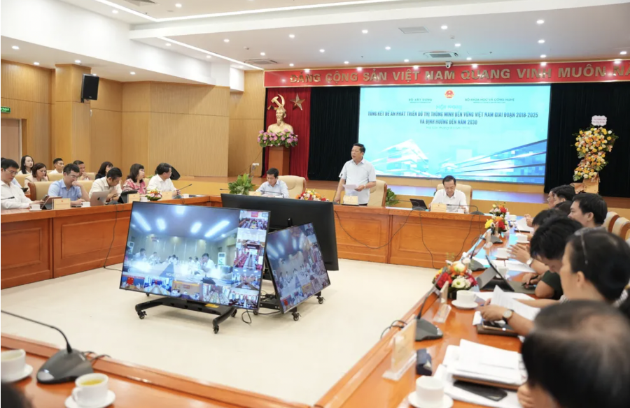 Toàn cảnh Hội nghị “Tổng kết Đề án phát triển đô thị thông minh bền vững Việt Nam giai đoạn 2018 – 2025, định hướng đến năm 2030” (Đề án 950).