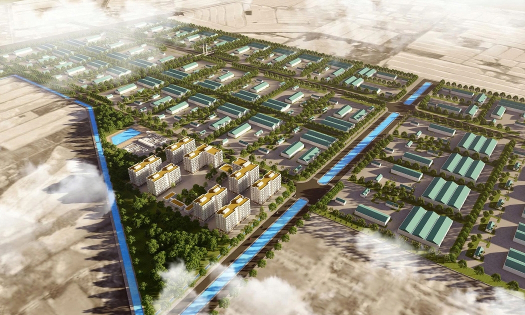 Phối cảnh khu công nghiệp Tân Trường mở rộng.