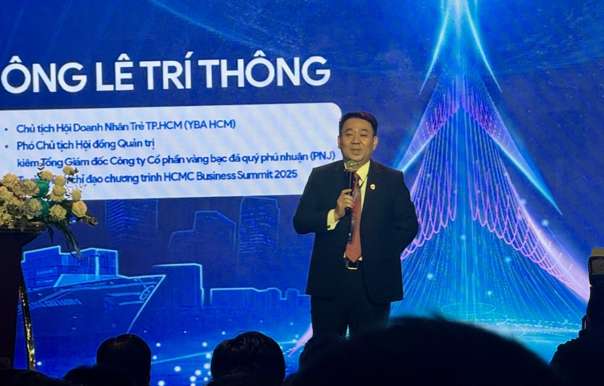 Ông Lê Trí Thông, Chủ tịch Hội Doanh nhân trẻ TP.HCM.