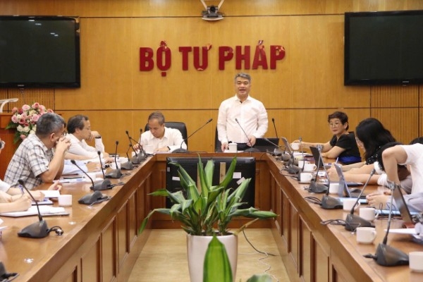 Quang cảnh buổi thẩm định. Ảnh: MOJ.