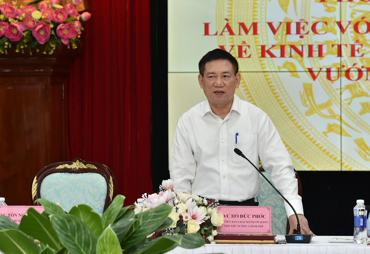 Ngày 15/8,&nbsp;Phó Thủ tướng Hồ Đức Phớc làm việc với UBND tỉnh Đồng Nai về kinh tế - xã hội năm 2025, tháo gỡ khó khăn vướng mắc trên địa bàn tỉnh - Ảnh: VGP/Trần Mạnh.