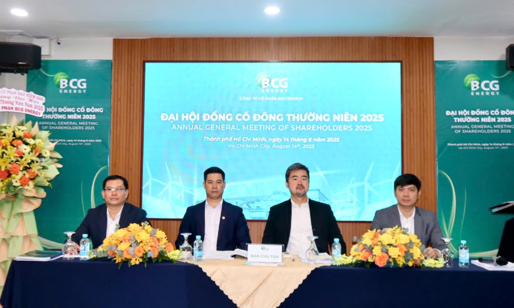 Ban Chủ tọa đoàn điều hành ĐHĐCĐ thường niên 2025 của BCG Energy.
