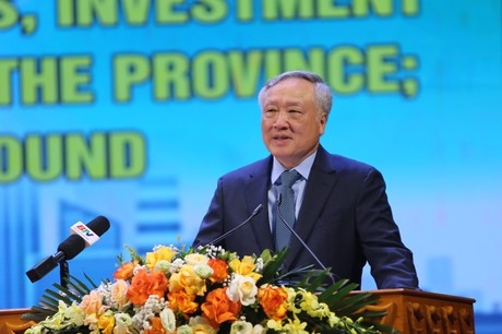 Phó Thủ tướng Thường trực Chính phủ Nguyễn Hoà Bình phát biểu tại hội nghị.
