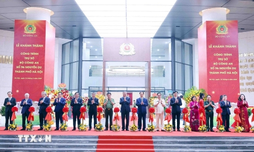 Tổng Bí thư dự Lễ Khánh thành công trình Trụ sở Bộ Công an
