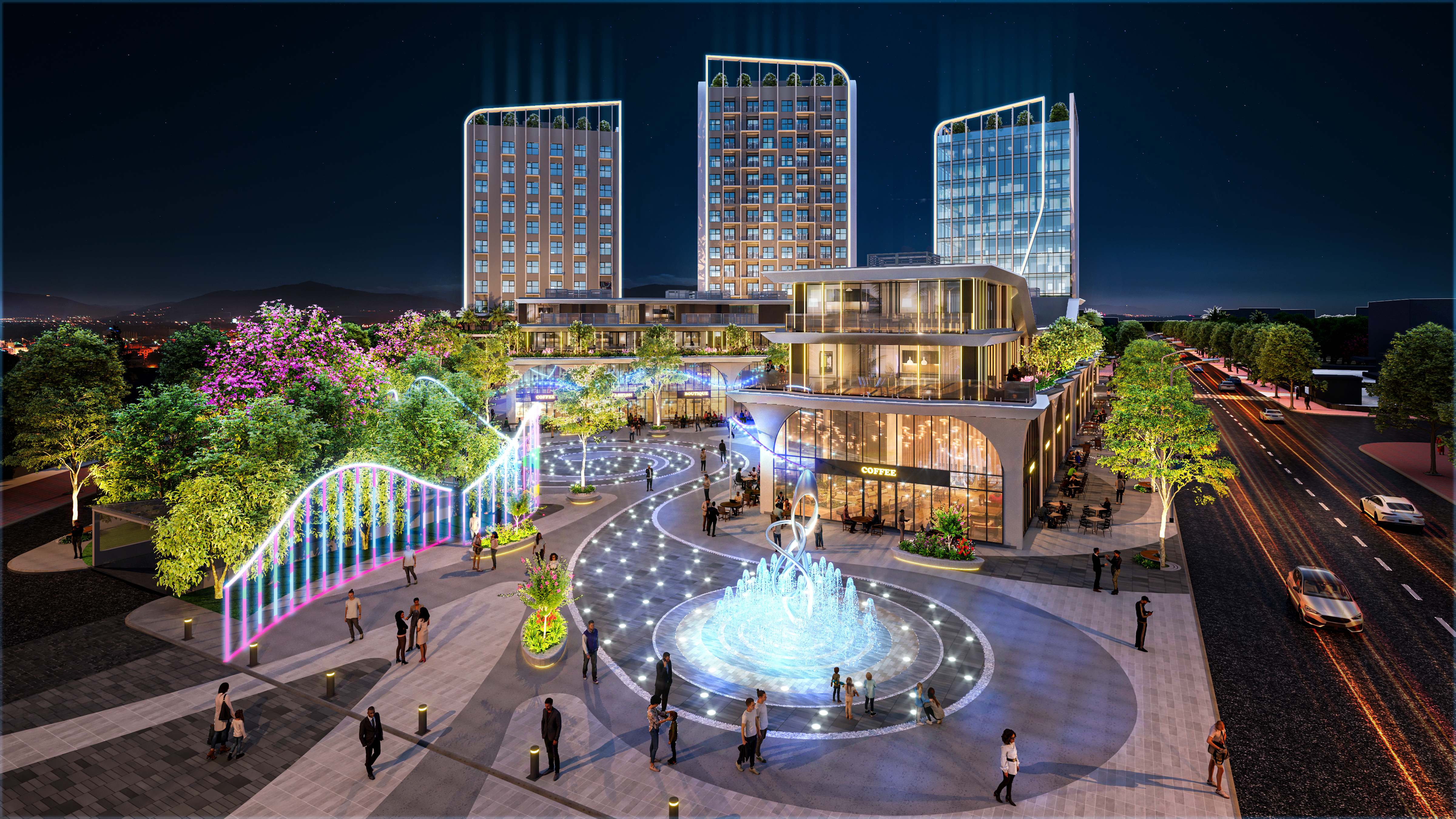 Phối cảnh dự án Night Square.