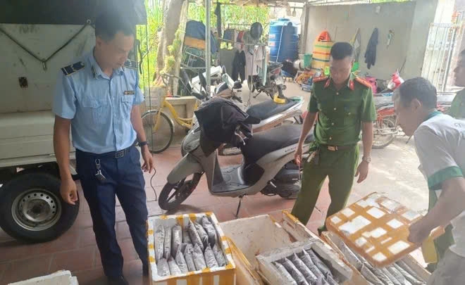 Lực lượng chức năng kiểm tra số thực phẩm bẩn