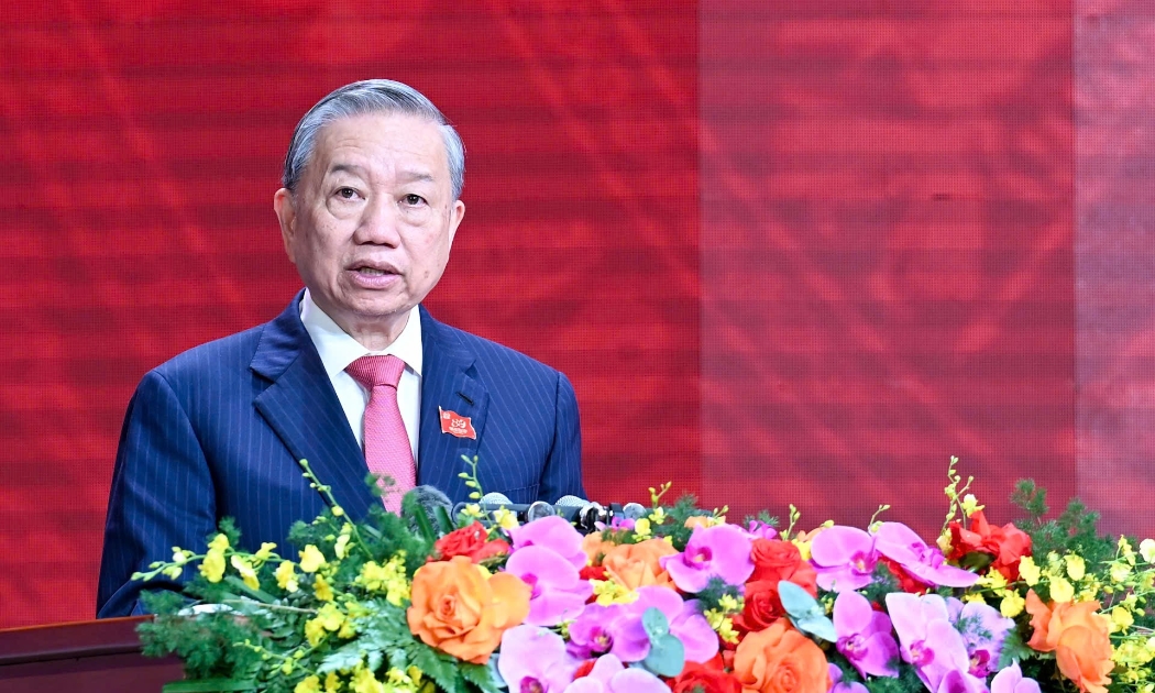 Tổng Bí thư Tô Lâm phát biểu tại Lễ kỷ niệm 80 năm Ngày truyền thống Công an nhân dân Việt Nam. Ảnh: VGP.