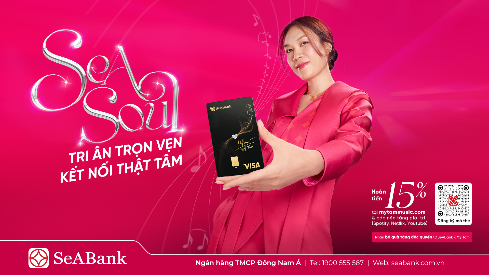 “Tri Ân trọn vẹn - Kết nối thật Tâm” của SeABank và ca sỹ Mỹ Tâm mong muốn dành cho khách hàng và những người yêu thích âm nhạc Mỹ Tâm.