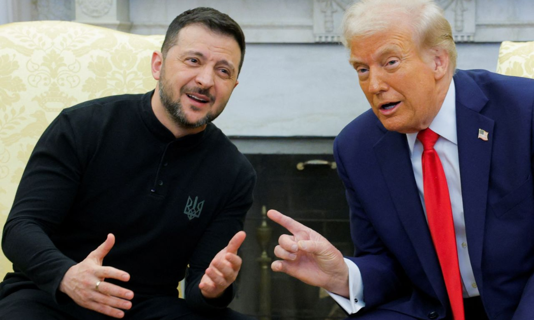 Tổng thống Hoa Kỳ Donald Trump gặp Tổng thống Ukraine Volodymyr Zelensky tại Nhà Trắng ngày 28/2/2025 - Ảnh: Reuters