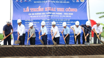 Construction of 500kV Hai Phong - Thai Binh power transmission line starts