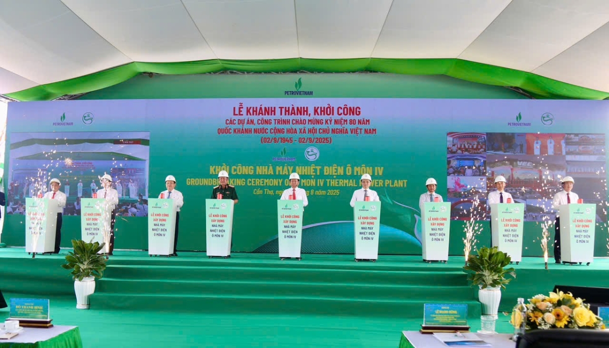 Lễ khởi công Nhà máy Nhiệt điện Ô Môn IV tại Trung tâm Điện lực Ô Môn, TP. Cần Thơ.