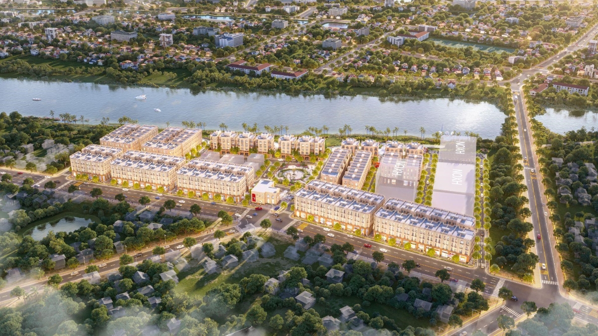 Phú Thị Riverside nằm trải dài trên mặt sông Thiên Đức với cảnh quan sinh thái hiếm có.