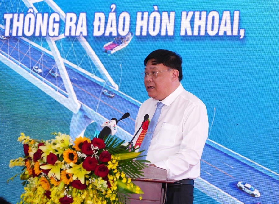 Phó Bí thư Tỉnh ủy, Chủ tịch UBND tỉnh Phạm Thành Ngại phát biểu tại buổi lễ - Ảnh: Cổng thông tin điện tử tỉnh Cà Mau.