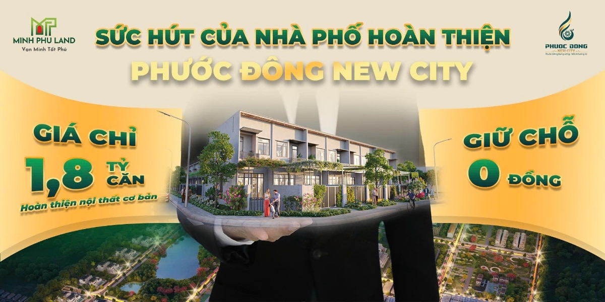 Nhà phố Phước Đông New City hoàn thiện nội thất cơ bản chỉ 1,8 tỷ đồng/căn.
