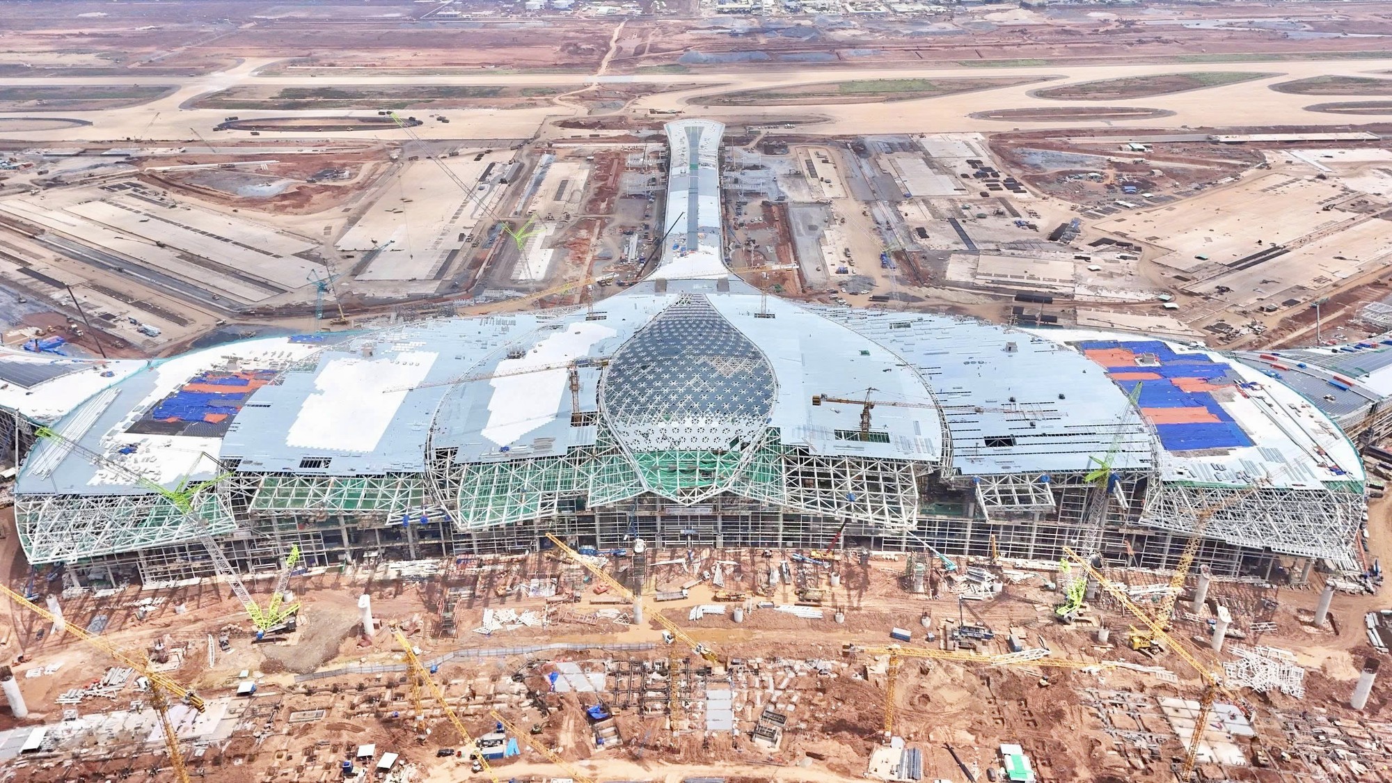Sân bay Long Thành đang bước vào giai đoạn cuối hàn thiện. Ảnh: ACV