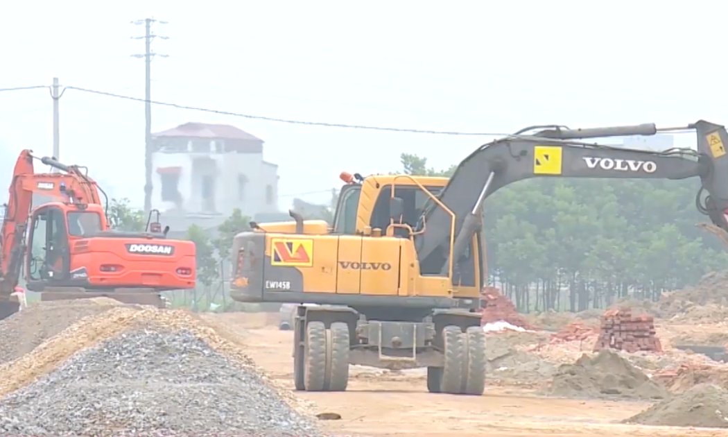 Công trường thi công cụm Công nghiệp Hợp Thắng, Thanh Hoá