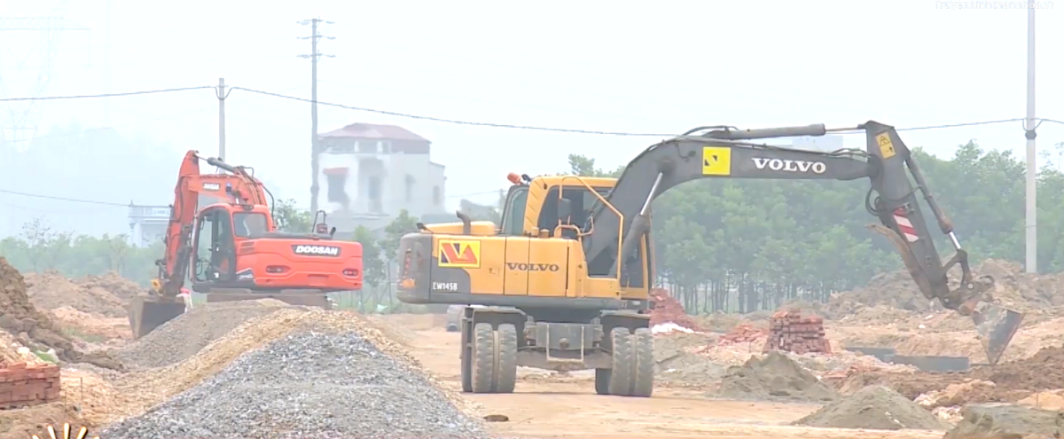 Công trường thi công cụm Công nghiệp Hợp Thắng, Thanh Hoá