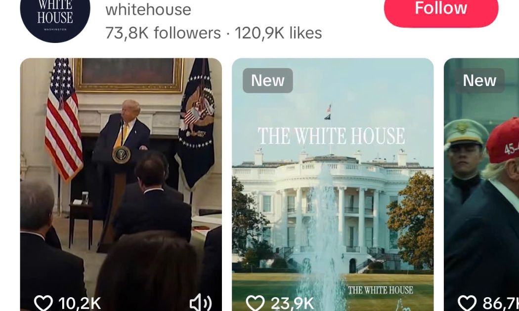 Tài khoản mới của Nhà Trắng trên TikTok là @whitehouse