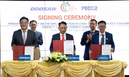Lễ ký kết thỏa thuận nguyên tắc thực hiện dự án Nhà máy Nhiệt điện LNG Công Thanh.