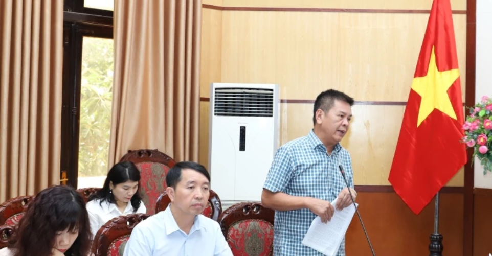 Đại diện Sở Công thương Thanh Hoá thông tin tại hội nghị