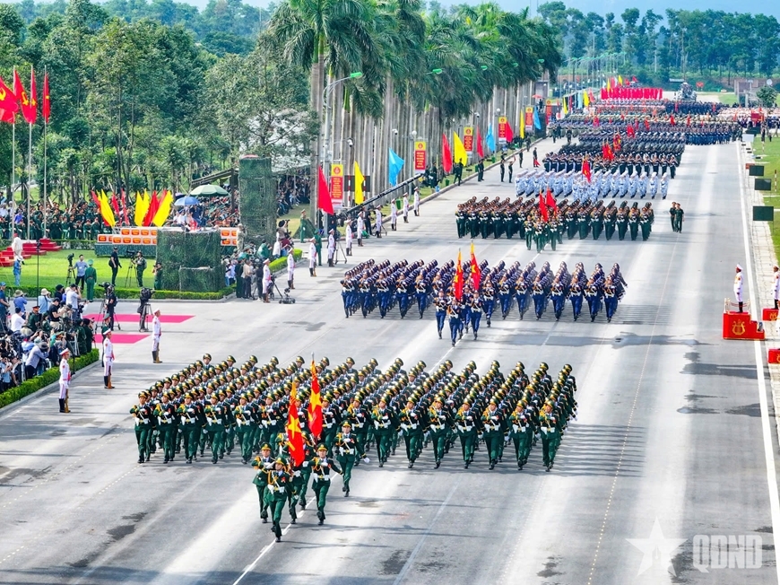 Công tác chuẩn bị cho Lễ kỷ niệm 80 năm Cách mạng tháng Tám và Quốc khánh 2/9 được thực hiện với phối hợp chặt chẽ giữa các đơn vị của lực lượng vũ trang. Ảnh: QĐND.