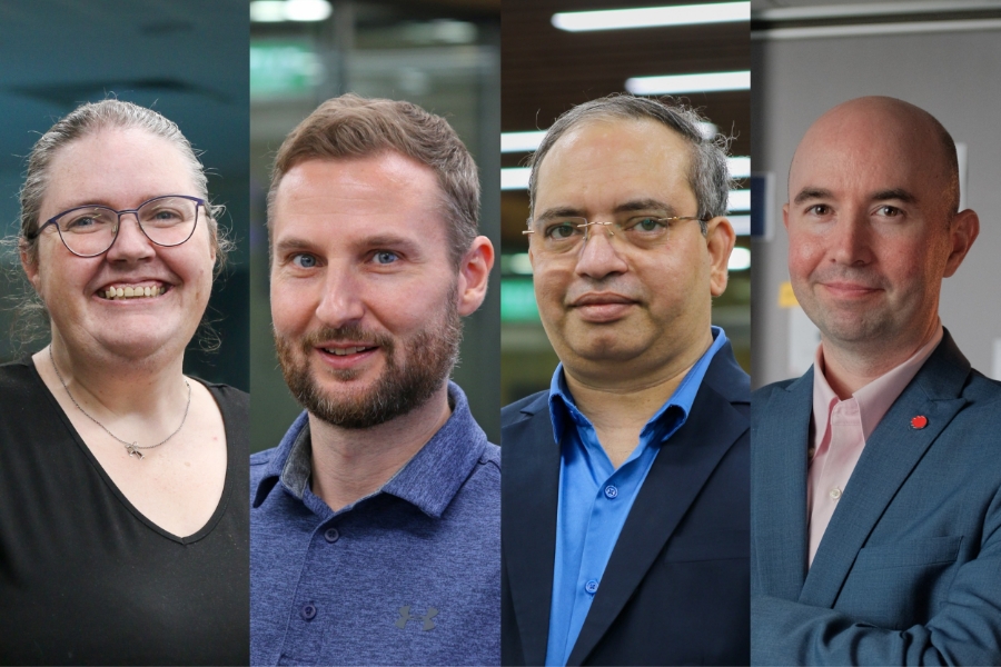 Từ trái qua phải: Tiến sĩ Katrina Philips, Tiến sĩ Jeff Nijsse, Tiến sĩ Sreenivas Tirumala, Tiến sĩ Joshua Dwight (Hình: RMIT)
