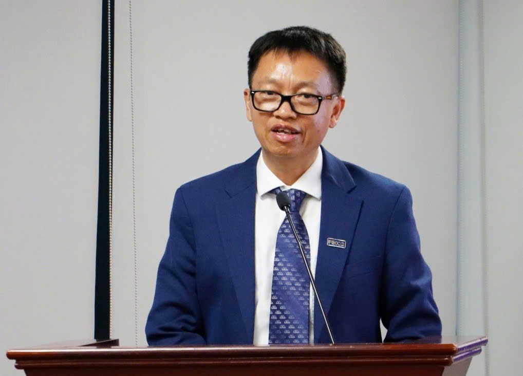 Ông Nguyễn Chơn Hùng, Chủ tịch HĐQT PECC2, phát biểu tại buổi lễ.