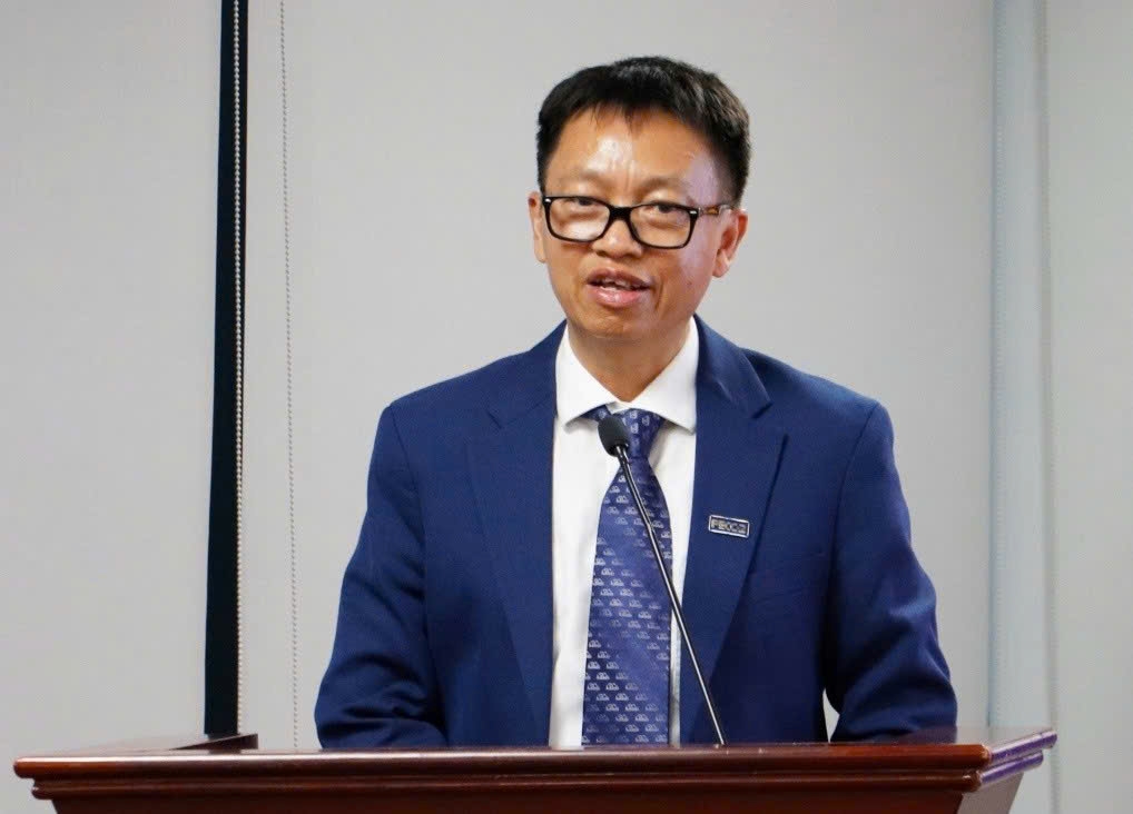 Ông Nguyễn Chơn Hùng, Chủ tịch HĐQT PECC2, phát biểu tại buổi lễ.