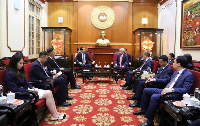 Quang cảnh buổi tiếp. Ảnh: mattran.org.vn. 