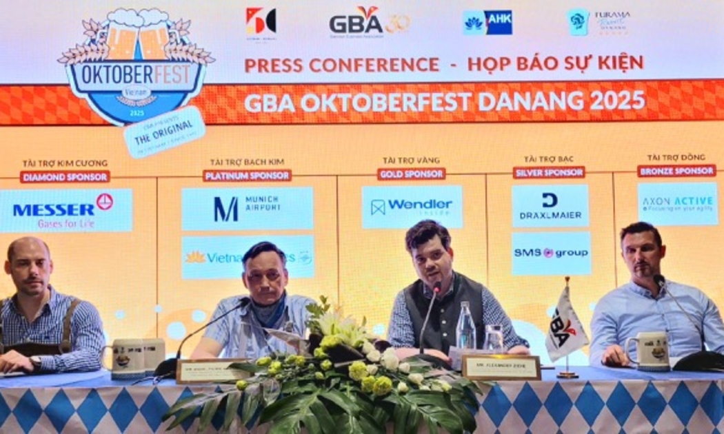 Họp báo thông tin về Oktoberfest 2025 tai Đà Nẵng. Ảnh Ngô Anh Văn