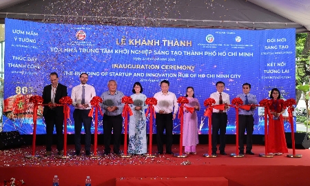 Sáng 23/8, UBND TP.HCM, Sở Khoa học Công nghệ khánh thành tòa nhà Trung tâm Khởi nghiệp sáng tạo TP.HCM (SIHUB).