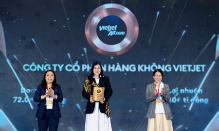 Vietjet nằm trong Top 50 Công ty niêm yết tốt nhất Việt Nam 2025