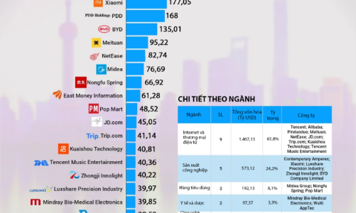 20 công ty lớn nhất không thuộc sở hữu nhà nước tại Trung Quốc